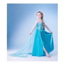 Fantasia Vestido Luxo Frozen Elsa E Anna Princesa Disney
