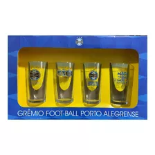 Conjunto 4 Copos Long Drink Grêmio Licenciado Oficial