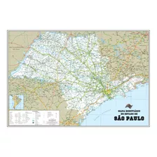 Mapa Rodoviário São Paulo Hd 60x90cm Foto Para Fazer Quadro