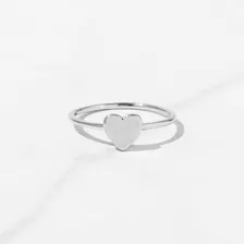 Anillo De Plata Corazon Boho Minimalista 100% Plata 0.925