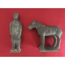 Figuras Terracota Oriental Guerrero Y Caballo De Xian