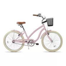 Bicicleta Urbana Femenina Turbo Bicycles Chic Chic 2018 R24 Freno V-brakes Color Rosa