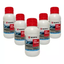 Kit 5 Limpa Parabrisa Wurth 100ml Limpeza De Vidros Fluido