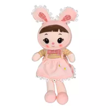 Pelúcia Boneca Squish Pals Grande Vestido Rosa 40cm Toyng