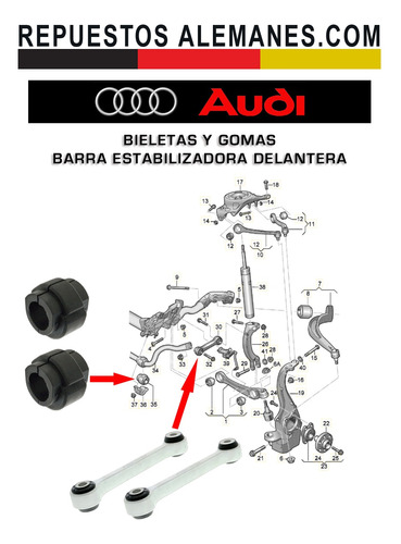 Bieletas Y Gomas Barra Estabilizadora Delantera Audi Q5 Foto 2