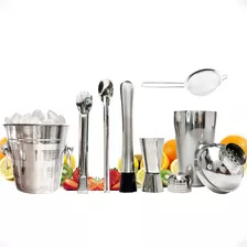 Kit Caipirinha Profissional 7 Peças Inox Coqueteleira 500 Ml