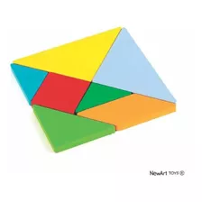 Brinquedo Desafio Tangram De Madeira Newart Toys