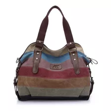 Bolsa De Ombro Casual Batu Color, Bolsa De Lona Grande