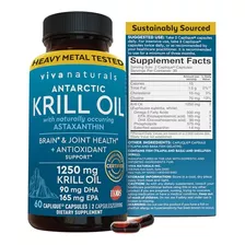 Krill Oil Supplement - Antarctic Krill Oil 1250 Mg, Crill Oi