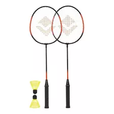 Jogo Badminton Vollo 2 Raquetes + 3 Petecas Nylon Mod. Novo