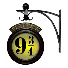 Lámpara Con Base De Plataforma De Tren De Harry Potter 9 3/4 Estructura Café Pantalla Blanco