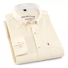 Camisas Masculinas De Algodão Padrão Button Breath Camisa Ca