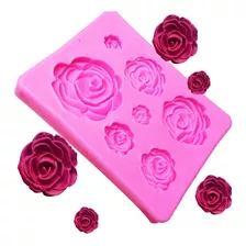 Molde De Silicone Rosas Mini Para Confeitaria E Biscuit