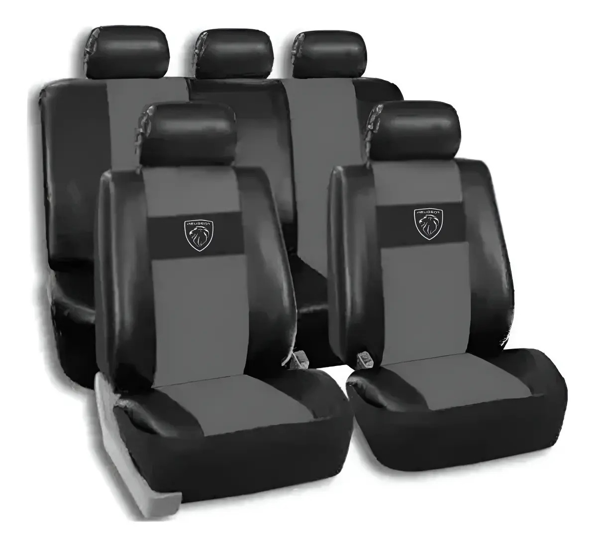 Juego Funda Cubre Asiento Simil Cuero Compatible Con Peugeot