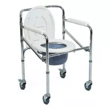 Silla Sanitario Portátil Con Inodoro Para Ducha Con Ruedas