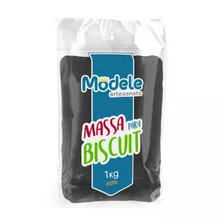 Massa Para Biscuit 1kg Cor Preto- Modele *uso Profissional Cor Preto