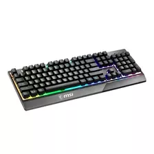 Teclado Gamer Pc Msi Vigor Gk30 Rgb Rainbow Gaming Us Color Del Teclado Negro