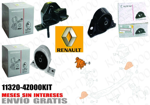 2 Soportes De Motor 1 Soporte Caja Renault Scala 10-12 1.8l Foto 2