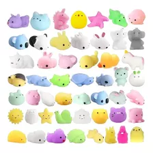 50 Squishy Mochi Animals Antiestres Aleatorios Souvenir 3cm 