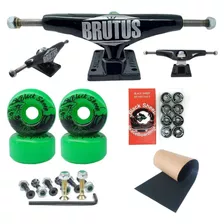 Kit Truck Brutus Rodas Rolamento Red Lixa E Pf De Base Skate