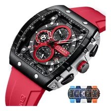 Reloj Luminoso De Cuarzo Informal De Silicona Para Hombre