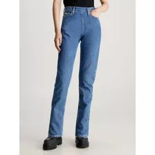 Jeans Slim Straight Azul Para Mujer Calvin Klein Jeans