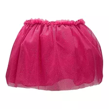 Saia Tutu Glitter Infantil Com Forro Rosa Pink