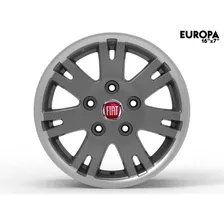 Roda Europa Para Van Fiat Ducato Aro 16 Tala 7 - Pcd 5x130 Cor Grafite B. Borda Diamantada