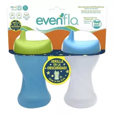 Vaso Entrenador Evenflo Glow 296ml/10oz Brilla Noche 2 Pzas