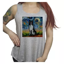 Musculosa Acampanada Border Collie Noche Estrellada