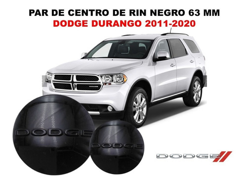 Par De Centros De Rin Dodge Durango 2011-2020 Negro 63 Mm Foto 2