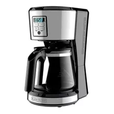 Cafetera Black And Decker Cm1231s 12 Tazas Plata Color Negro