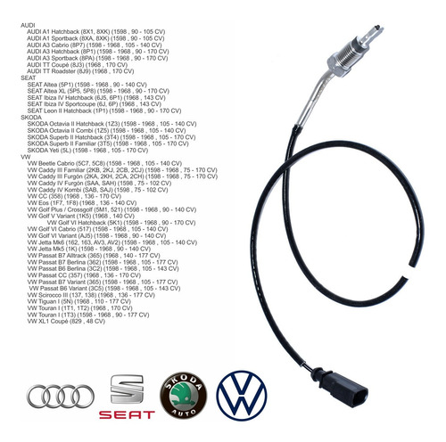 Sensor De Temperatura Escape / Audi-seat-skoda-volkswagen Foto 7