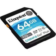 Cartão Memória Sd Xc Kingston 64gb Canvas Go Plus 170mb/s