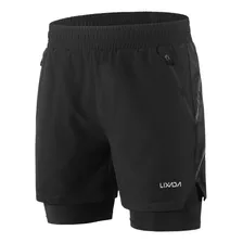 Pantalones Cortos De Running Lixada 2 En 1 Para Hombre, Colo