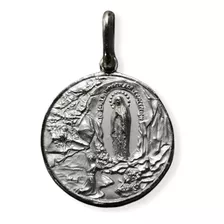 Medalla Plata 925 Virgen De Lourdes Aparición #331