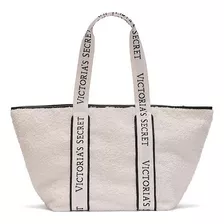 Bolsa Tote Victoria´s Secret Acabado De Los Herrajes Negro Color Nude Correa De Hombro Negro Diseño De La Tela Borrego