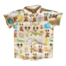 Camisa Mickey Safari Festa Infantil