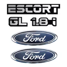 Kit Emblemas Ford Escort Gl 1.8i + Ford Grade E Mala 93/96