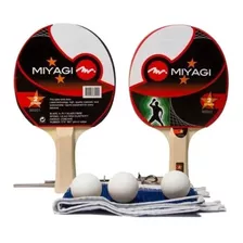 Set Ping Pong Tenis Mesa Miyagi Set Raquetas Pelotas Malla