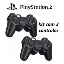 Kit 2 Controle Para Ps2 Play 2 Playstation 2 Dualshock Promo