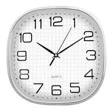 Relógio De Parede Plástico Cromado Ponteiro De Segundo 27cm 
