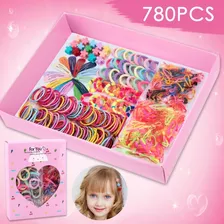 Set 780pcs Colets Bandas Elásticas Y Pinches Para Niña