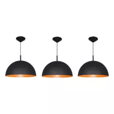 Lampara Colgante Moderna Campana Media Esfera 20 Cm Pack X3