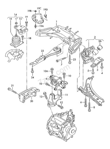 Soporte De Transmision Vw Polo Sedan 1.6l 03-07 Foto 7