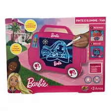 Barbie Lousa Pinte E Ilumine Van F01236 - Fun