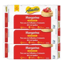 Kit 12 Un Margarina Folhada Croissant Amélia 2kg 80%