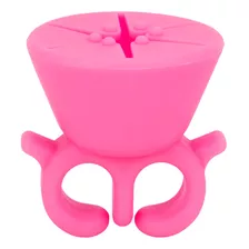 Porta Dappen De Silicone Com Apoio Para Os Dedos Cor Pink