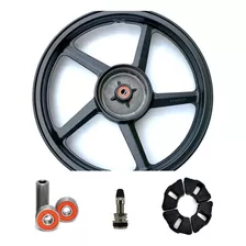 Roda Traseira Ybr Factor Fazer 125 150 + Rolamentos + Bico