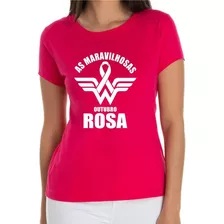 Camiseta Outubro Rosa Baby Look Feminina
